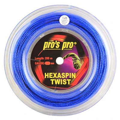Image of Pro&#039;s Pro Hexaspin Twist Tennis String Reel 200m (Blue, 1.25mm)