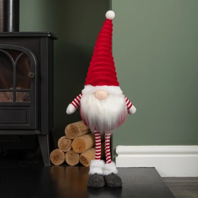 Image of 53cm Standing Plush Christmas Gonk with Grooved Hat in Red