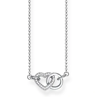 Image of Thomas Sabo Women Necklace Heart Circle 925 Sterling Silver KE1643 051 14 L45v