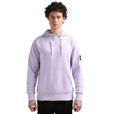Image of Calvin Klein Jeans Men&#039;s Badge Hoodie J30j323430 Pullover Hoodie, Pastel Lilac, XXS