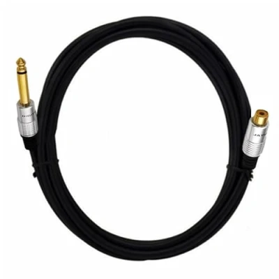Image of Halokny 6.35mm to RCA, RCA Female 1/4 Mono TS Cable Gold Plated Male Audio Interconnect 6Feet/1.8M (6.35 6Ft/1.8M)