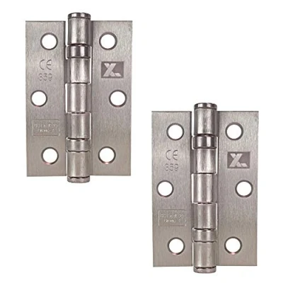 Image of Excel XL964 Pair of 3&quot; Grade 7 Door Hinges, Satin Nickel