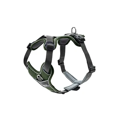 Image of HUNTER Divo Dog Harness, M, 56 73 cm, Green/Grey