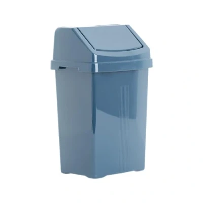 Image of M1SS 8L/25L/50L Litre Plastic Swing Bin Waste Recycle Dustbins Kitchen, Bathroom Rubbish Trash Refused Bins (Midnight Navy, 8 Litre)
