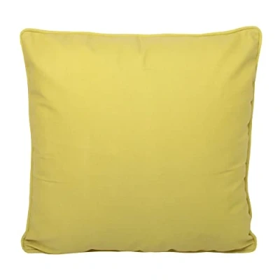 Image of Fusion Plain Ochre Outdoor Cushion (43 x 43cm) UV Resistant Water 100% Cotton Filling Included Piped Edge in Garden with Cover Included/Cushion Insert