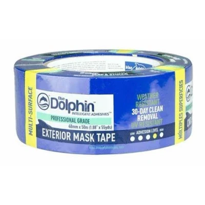 Image of ProTec Render Supplies Blue Dolphin Tarp and Stucco Tape 30 day 48mm x 50m 24 pack