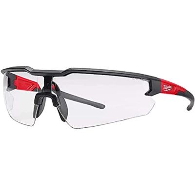 Image of Milwaukee Anti Fog Safety Glasses Clear Lens Black/Red Frame 1 pc. Case of: 1;