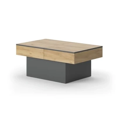 Image of Vicco Coffee table Boto, Anthracite/golden oak, 95 x 40 cm Extendable