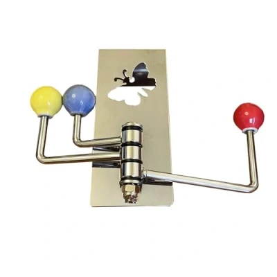 Image of ASPECT Over The Door Hooks Hanger with 3 Ceramic Rotating (Multi Colour Balls)