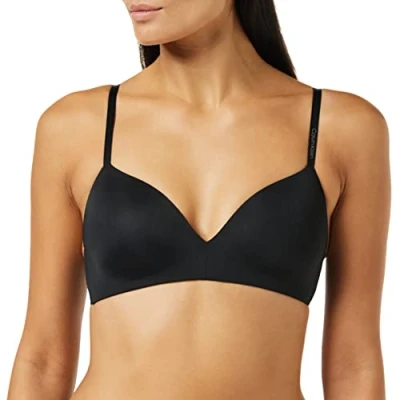 Image of Calvin Klein Women&#039;s T Shirt Bra, Black, 32A