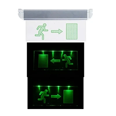 Image of emergency light, lighting, exit exit, escape route left/right