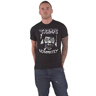 Image of The Cramps T Shirt Human Fly Band Logo Official Mens Black L