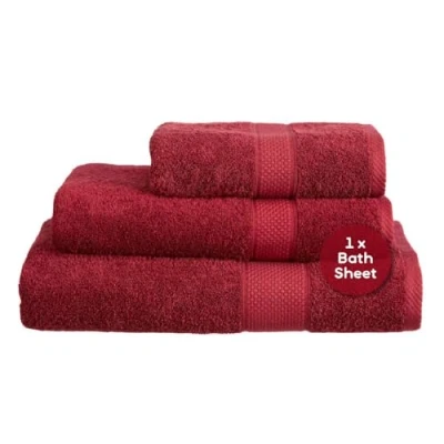 Image of Linens Limited Large Towels, Bath Sheets for the or Shower, Turkish Cotton, Soft and Luxurious, Super Absorbent, Machine Washable (Burgundy)