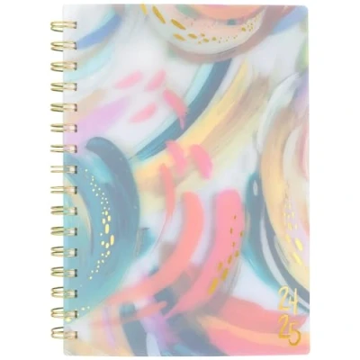 Image of Cambridge Planner 2024 2025 Academic, EttaVee Weekly &amp; Monthly, 5 1/2&quot; x 8 1/2&quot;, Small, Glass Brushstroke (EV19 200A)