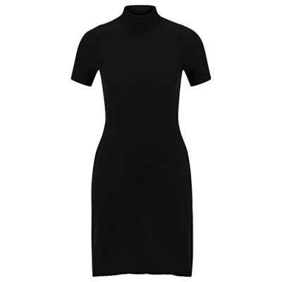 Image of HUGO Women&#039;s Sharizy Knitted_Dress, Black 1, M