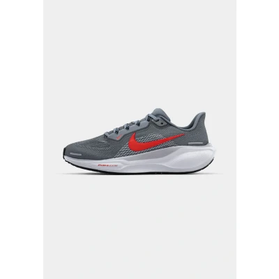 Image of Nike Performance AIR ZOOM Pegasus 41 Trainers, Men&#039;s, Size: 9.5, Cool grey/brt crimson/wolf grey/pure platinum/black Textile/synthetics