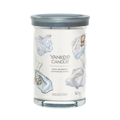 Image of Yankee Candle Signature Scented Soft Blanket Large Tumbler with Double Wicks Soy Wax Blend Long Burning Perfect Gifts for Women