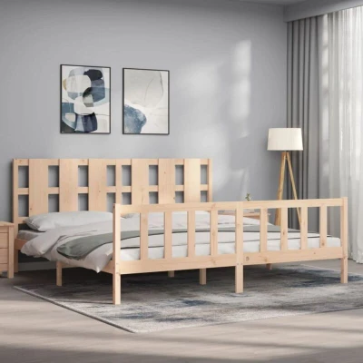 Image of vidaXL Bed Frame without Mattress Solid Wood Pine