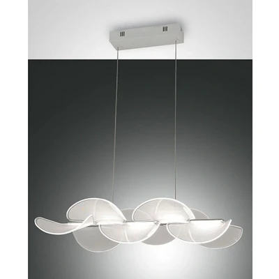 Image of Sylvie LED Integrated Pendant Ceiling Light White Glass