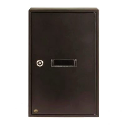 Image of Amig Interior Letterbox Postal Locker for Walls or Fences Made of Steel Black Measures 40 x 25 10 cm DIN A4 Paper Size