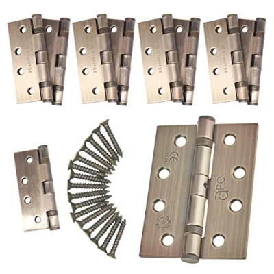 Image of Internal &amp; External Door Hinges 4&quot; 102mm Ball Bearing (5, Florentine Bronze)