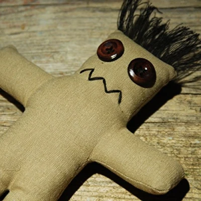 Image of Darko Doll raw voodoo with pin and ritual instruction guide