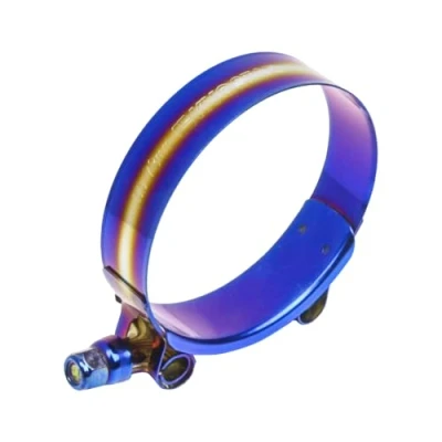 Image of Kyostar 2.5&quot; T Bolt Hose Clamp Adjustable Stainless Steel Titanium Blue Diameter Ranger for 2.5 inch（65 73mm）
