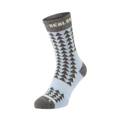 Image of SEALSKINZ Hilgay Merino Mid Length Running Sock, Blue, L