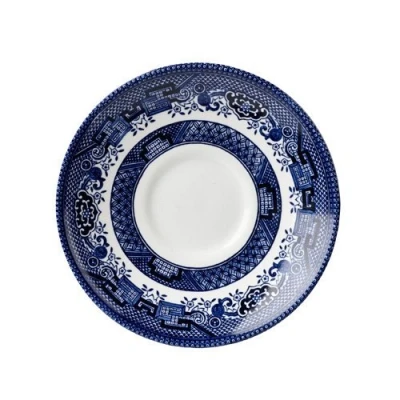 Image of Churchill China Blue Willow Georgian Tea Saucer 14cm