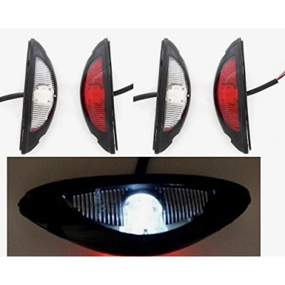 Image of 24/7Auto 4x LED Outline Side vertical marker lights 12 24V RED WHITE for SUV Offroad Trailer Truck Motorhome Caravan Chassis