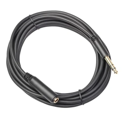 Image of Giyofom 1/4 TRS 6.35MM Male to Female Stereo Extension Cable Gold Plated Headphone Cord 180cm