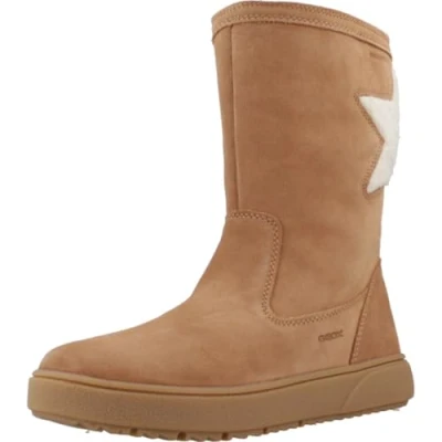Image of Geox J Theleven Girl WPF Ankle Boot, Whisky Brown, 7 UK Child
