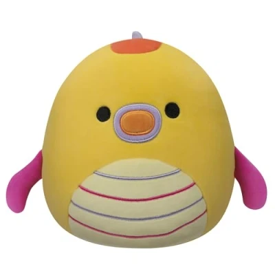 Image of Squishmallows SQCR05375 7.5 Inch Leif The Yellow Seadragon with Striped Belly, Multicolour