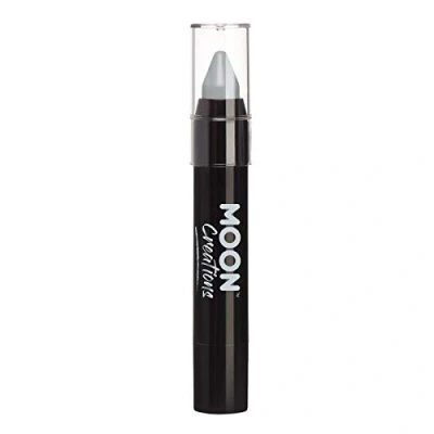 Image of Moon Creations Face Paint Stick Body Crayons Grey 3.2g Sweat Proof &amp; Water Resistant Cruelty Free, Made in UK For Kids, Adults, Fancy Dress, Festivals, Halloween