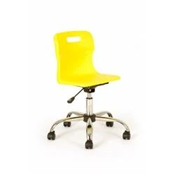 Image of Titan Swivel Junior Chair 365 435mm Seat Height Yellow T30 Y
