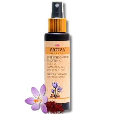 Image of Sattva AYURVEDA Rub in Strengthening scalp lotion Saffron Cinnamon 100ml wcierka