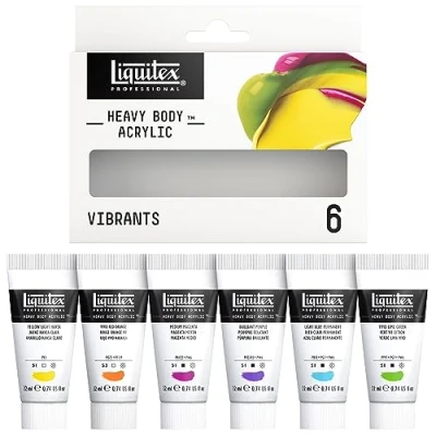 Image of Liquitex Professional Acrylic Heavy Body Set of 6 x 22 ml Vibrant Colours