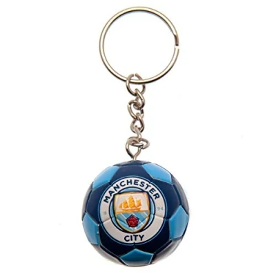 Image of Manchester City FC Football Keyring (One Size, Blue)
