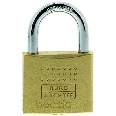 Image of Burg Wächter Boccia 450 40 SB Padlock, 6.5 mm Shackle Thickness, Drilling and Pinch Protection, 2 Keys,