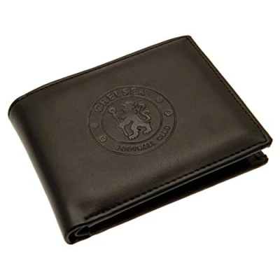 Image of Chelsea Football Club Official Leather Wallet RFID Protection Team Crest Badge
