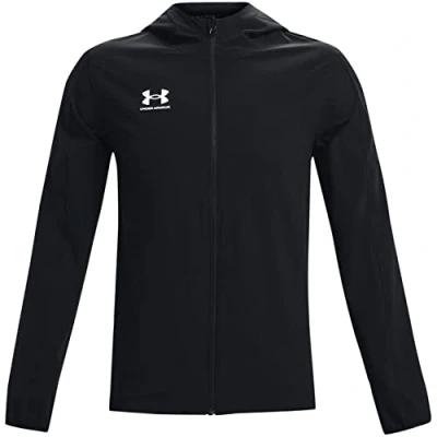 Image of Under Armour Men&#039;s Challenger Storm Shell Jacket, Black, M, Black / White (001)