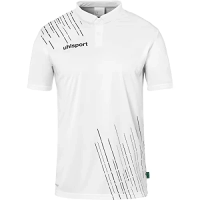 Image of uhlsport Boys Sports Polo Shirt, White/Black, 10 Years