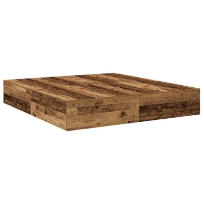 Image of vidaXL Storage Bed Frame Old Wood 180x200 cm Engineered