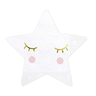 Image of Luck and Paper Party Christening Napkins Little Star 16 x 16cm 20