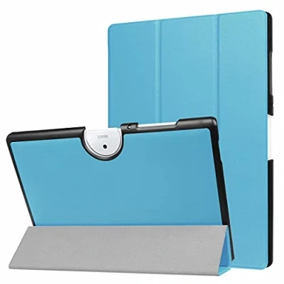 Image of for Acer Iconia One 10 B3 A40 Tablet Cover, Ultra Slim Lightweight Folio Stand Luxury Leather Case Android 10.1 inch (B3 A40) (Light Blue)