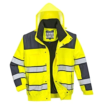 Image of Portwest Hi Vis Classic Bomber Jacket Yellow/Navy Large