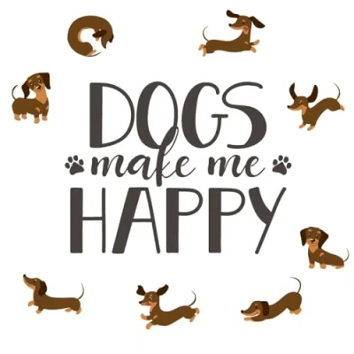 Image of 20 Napkins Animal Motifs Dogs Make Happy Table Decoration Paper with Motif Also for Decoupage and 33 x cm