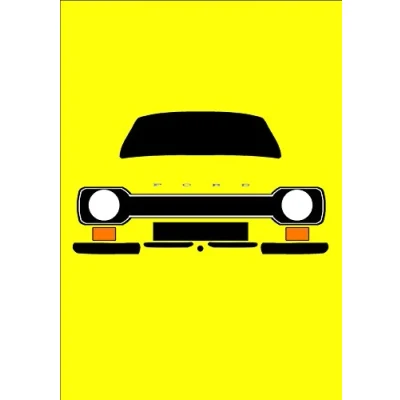 Image of Ford Escort MK1 RS Mexico Retro Motor Company Greeting Card