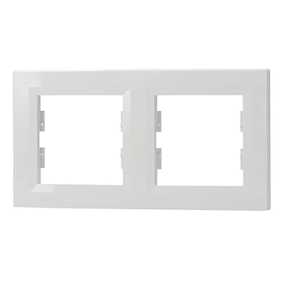 Image of Schneider Electric Asfora EPH5800221D 2 Way Socket and Switch Frame Horizontal White