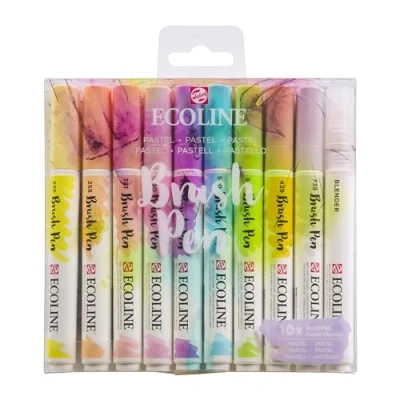 Image of Ecoline Brush Pen set Pastel 10 colours (11509801)